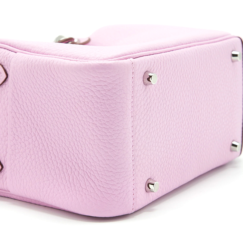 HERMES LINDY MINI 19 BAG CLEMENCE PALLADIUM HARDWARE (19*12*9.5cm)